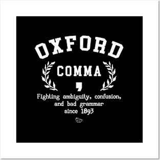 Oxford Comma English Grammar Nerd Posters and Art